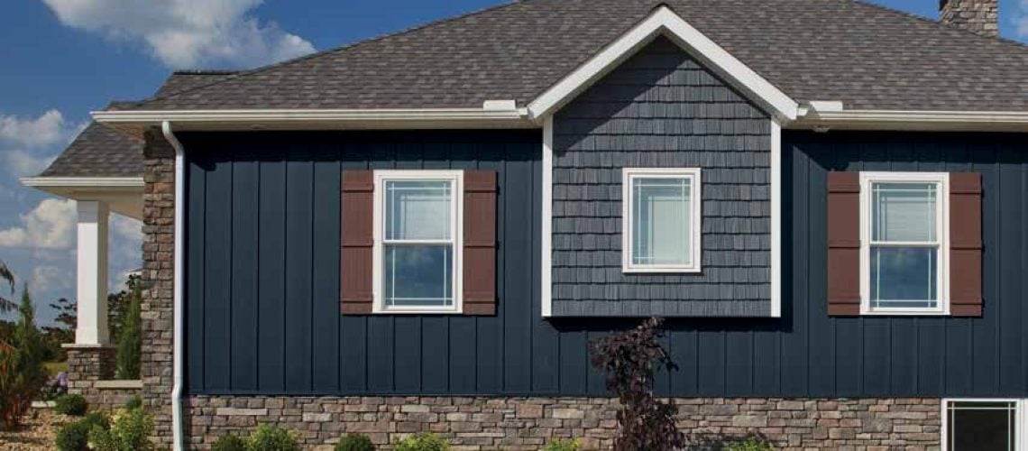 Home with Ameritech board and batten composite siding